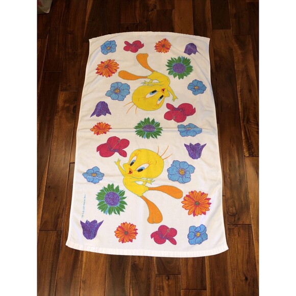 Warner Bros. Other - Vintage Tweety Bird Bath Beach Towel 2001 Warner Bros Tweetie